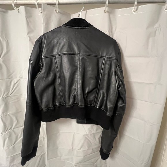 Brand New Women’s Custom Lambskin Bomber Jacket - Picture 4 of 5